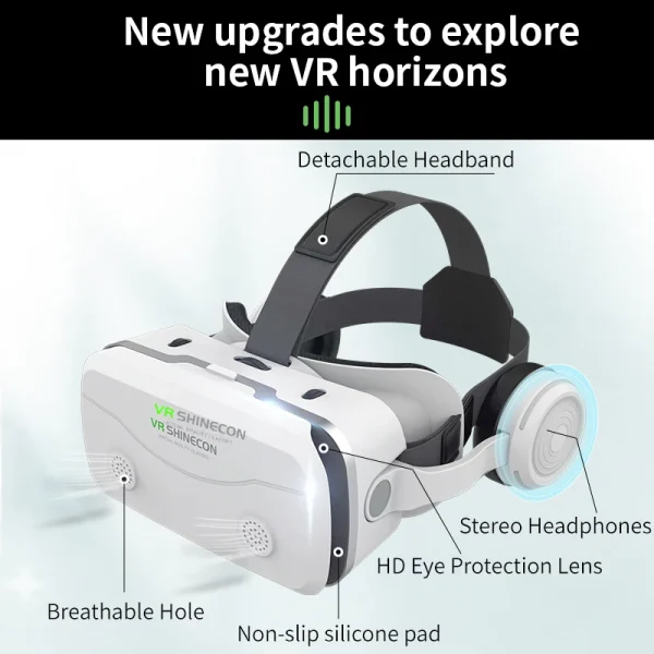 G15E VR Glasses IMAX 3D Movies Virtual Reality VR Glasses Google Cardboard Box VR Helmet for 4.7-7" Phone,Support Game Joystick - Image 4
