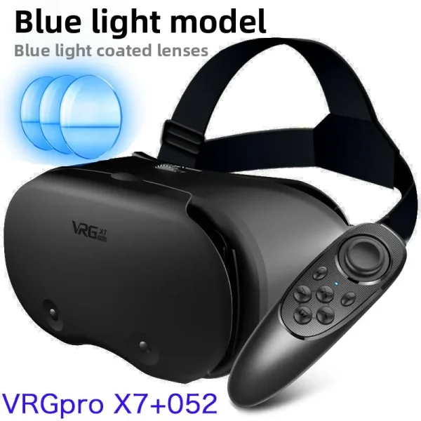 3D Virtual Reality VR Glasses For iPhone Android Smartphone Cell Mobile Phone Helmet Headset Wirth Real With Controller Lenses - Image 8