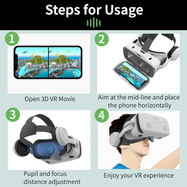 G15E VR Glasses IMAX 3D Movies Virtual Reality VR Glasses Google Cardboard Box VR Helmet for 4.7-7" Phone,Support Game Joystick - Image 3