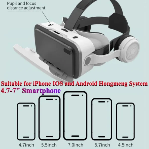 G15E VR Glasses IMAX 3D Movies Virtual Reality VR Glasses Google Cardboard Box VR Helmet for 4.7-7" Phone,Support Game Joystick - Image 2